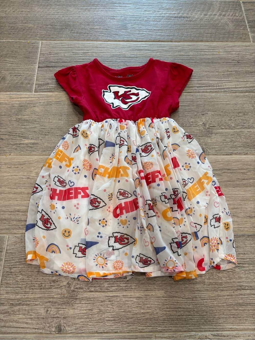 Wes & Willy Kansas City Chiefs toddler princess dress size 6